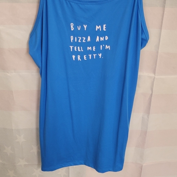 Terra Sky 0X (14W) Blue Adj Strap Tank Top - Picture 4 of 4